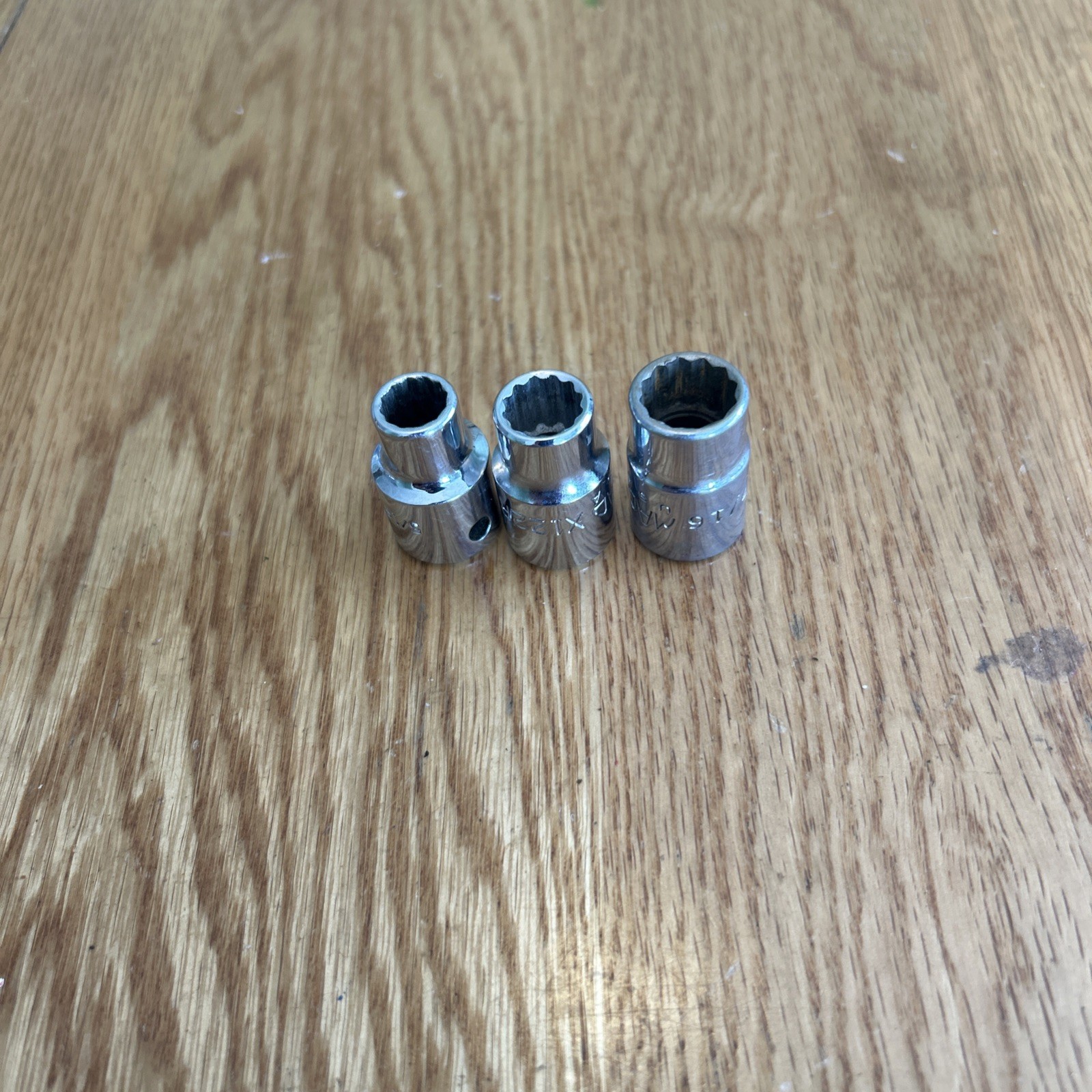 MAC (5/16″, 3/8″, 7/16″) Lot Of 3 Shallow 3/8” Drive 6 Point Sockets