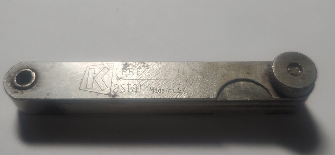 Vintage Kastar Feeler Gauge Set Made in USA 25 Blades SAE .0015-.025