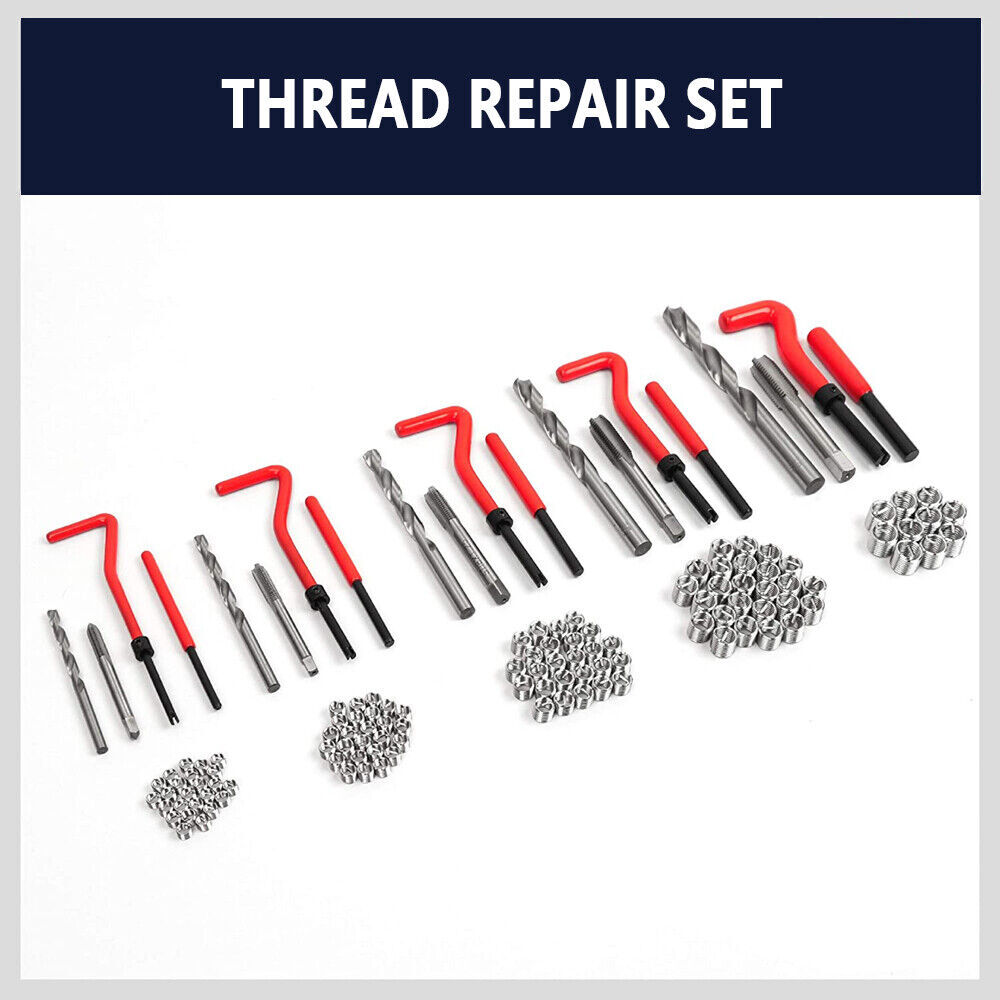 131Pc Professional Helicoil Thread/Rethread Repair M5 M6 M8 M10 M12 Kit/Set NEW
