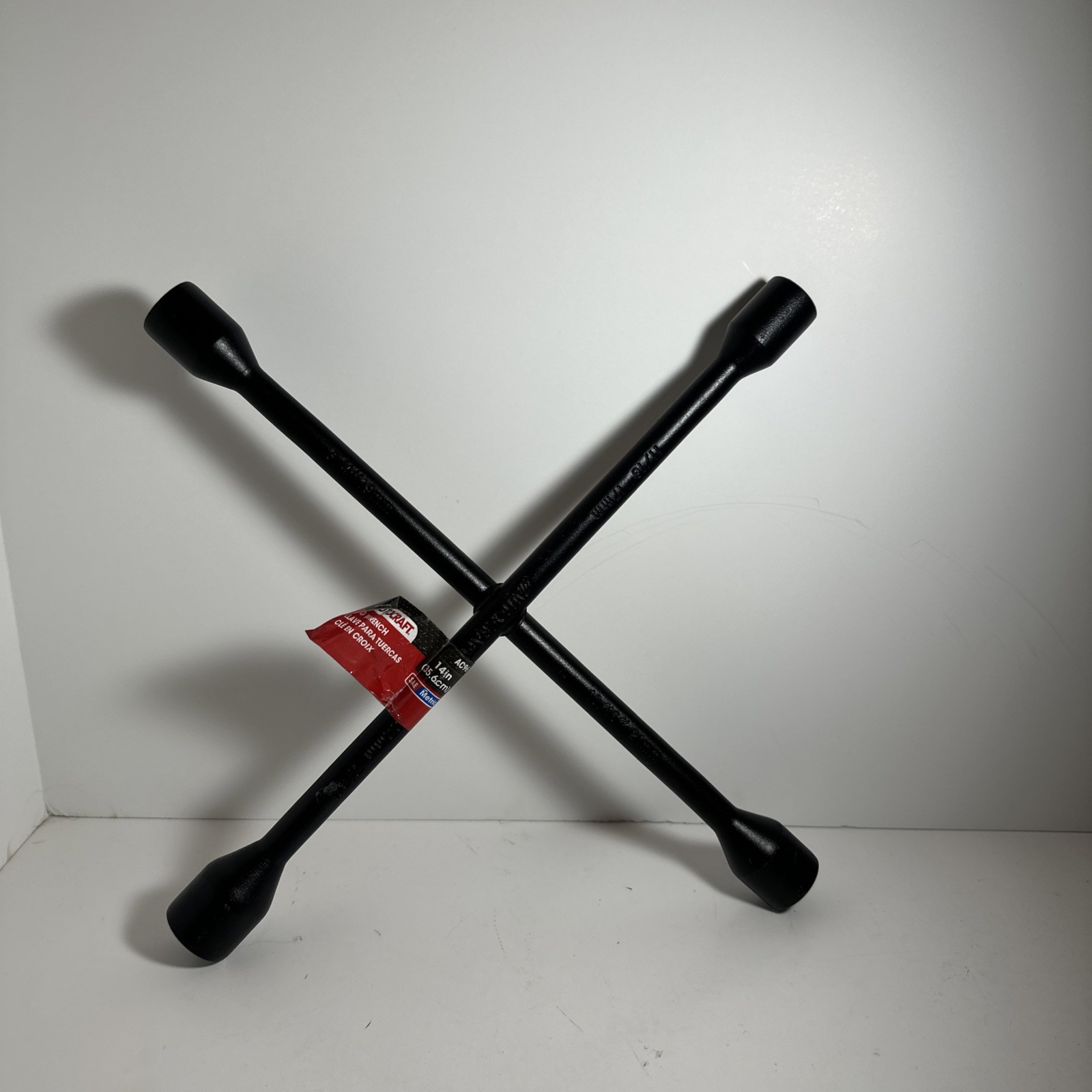 AutoCraft 14” Lug Wrench for Trucks with Black Texture Coating, SAE and Metric