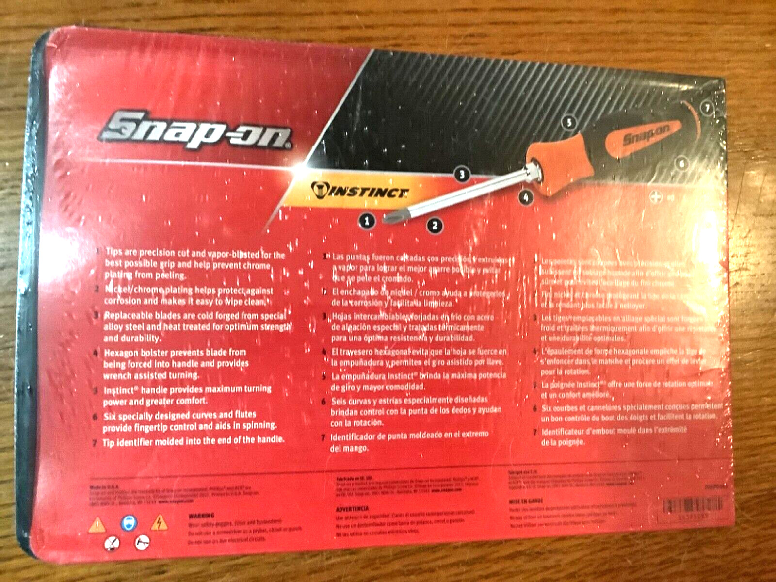New Snap-on™ 5-piece Orange Soft Grip Phillips Screwdriver Set SGDP50BO Sealed