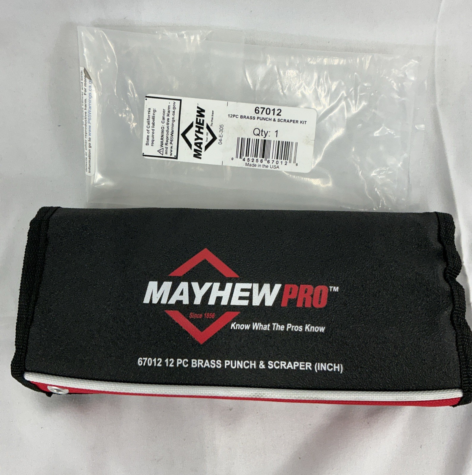 New Mayhew Steel Products 67012 12 Piece Brass Punch & Scraper Sae Set