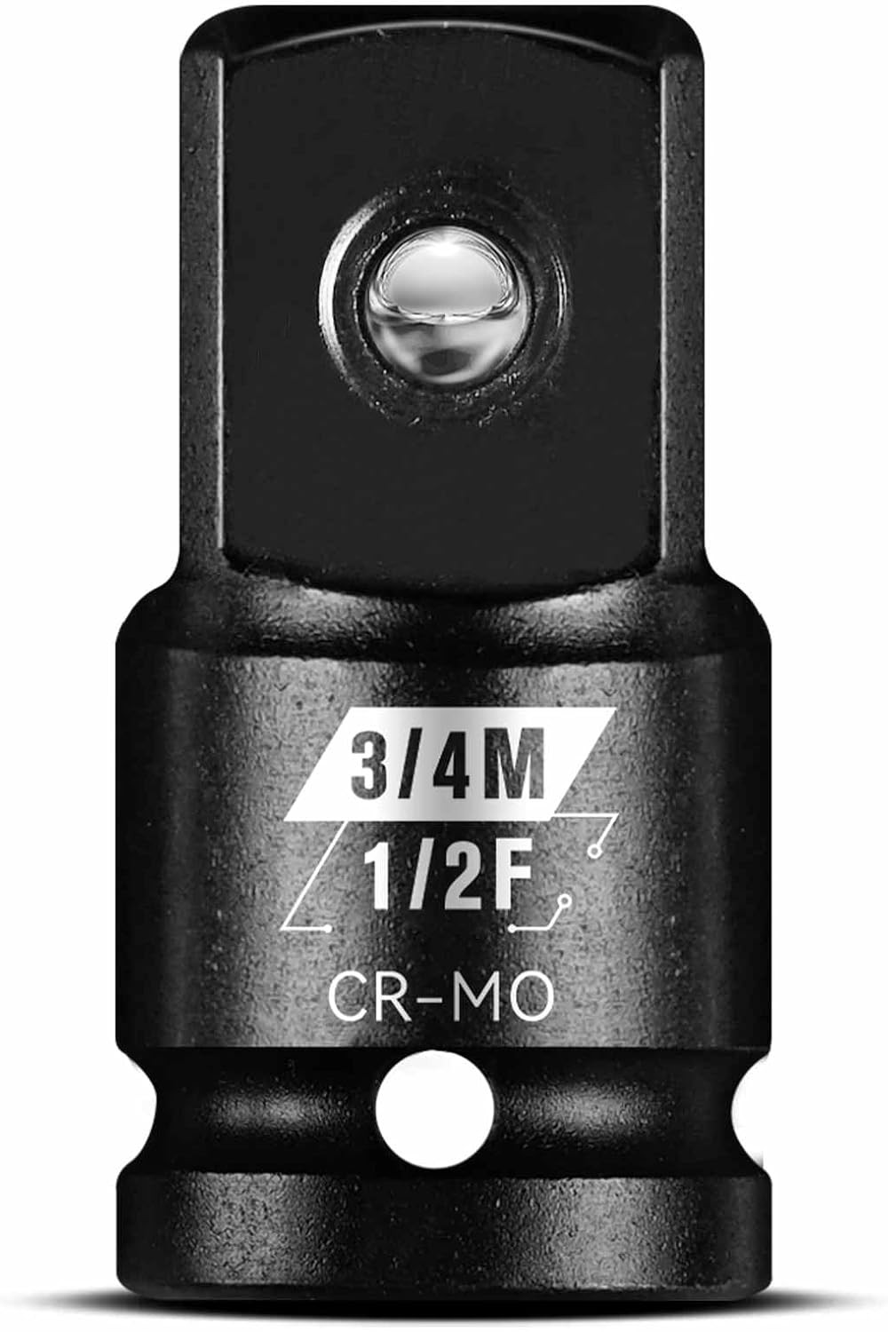 1/2”F To 3/4”M Impact Socket Adapter, Cr-Mo 1/2”F 3/4”M
