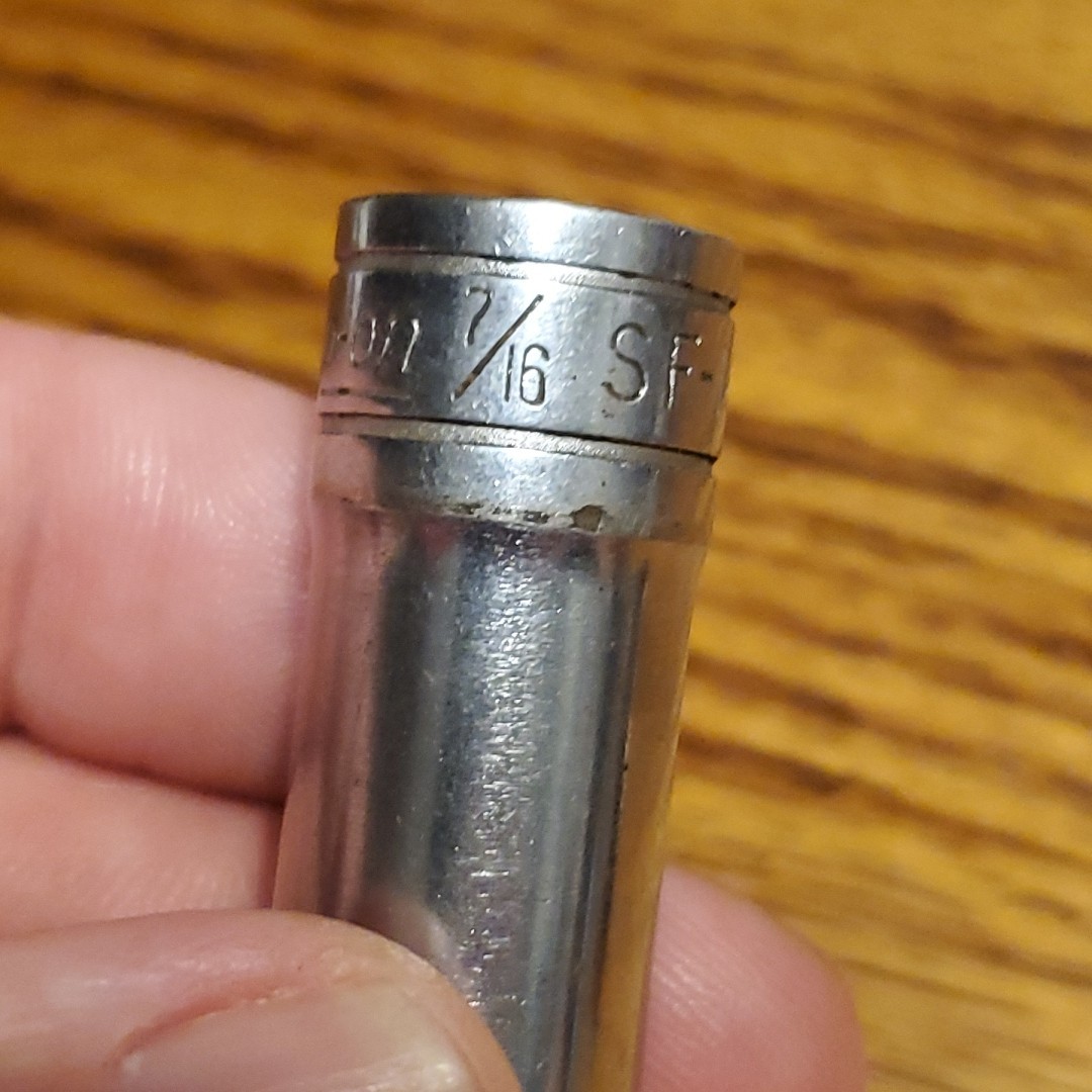 Snap-on Tools Socket SF161 & SF141 3/8″Drive 12 Pt Deep 1/2″ & 7/16″ Chrome USA