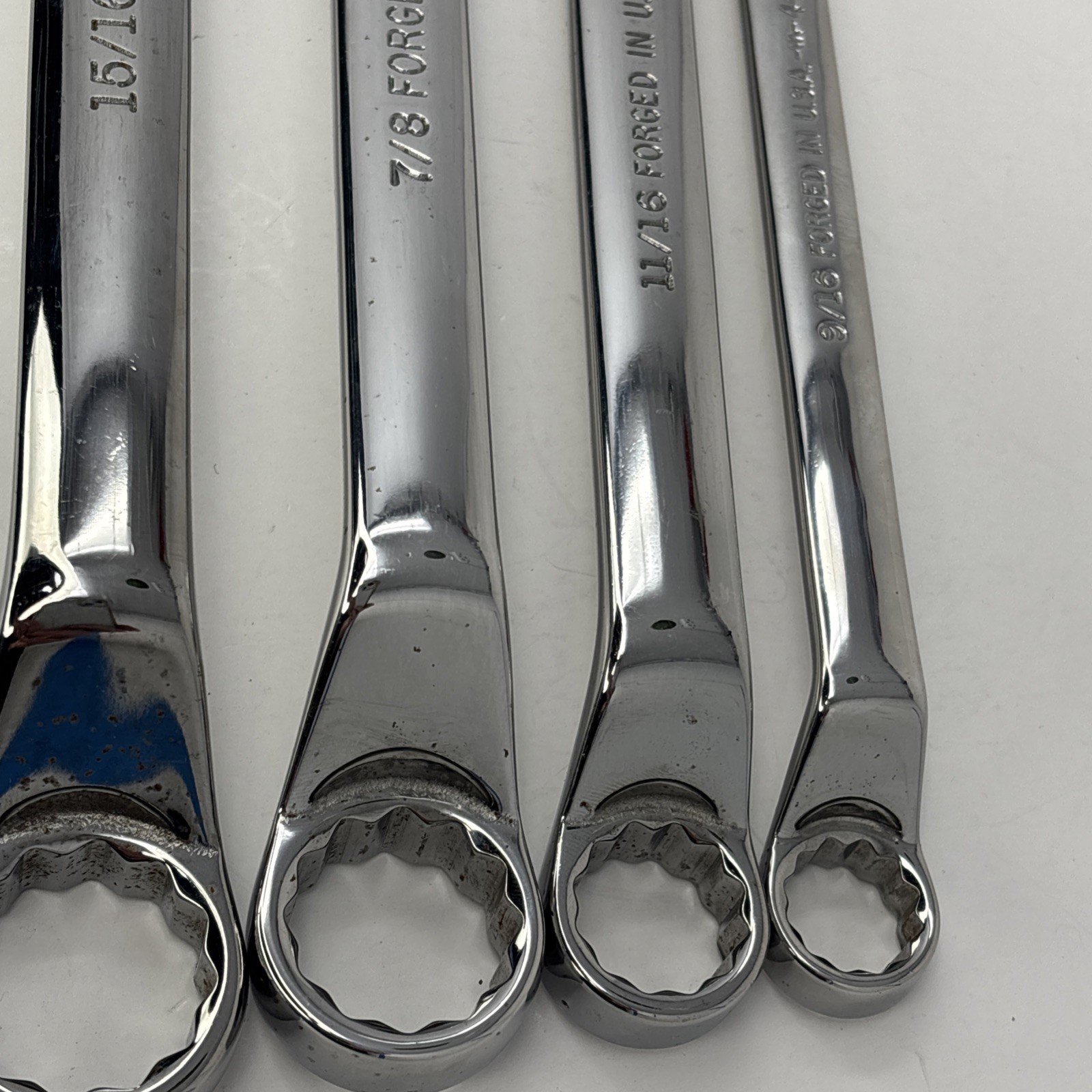 Craftsman 4pc Full Polish Deep Offset 12pt SAE Wrench Set1/2-15/16″ 44317-20 USA