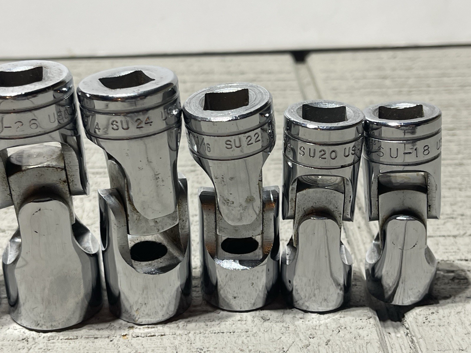 Snap On SU 1/2″DRIVE 7PC. SWIVEL SOCKET SET Snap-On 9/16-15/16