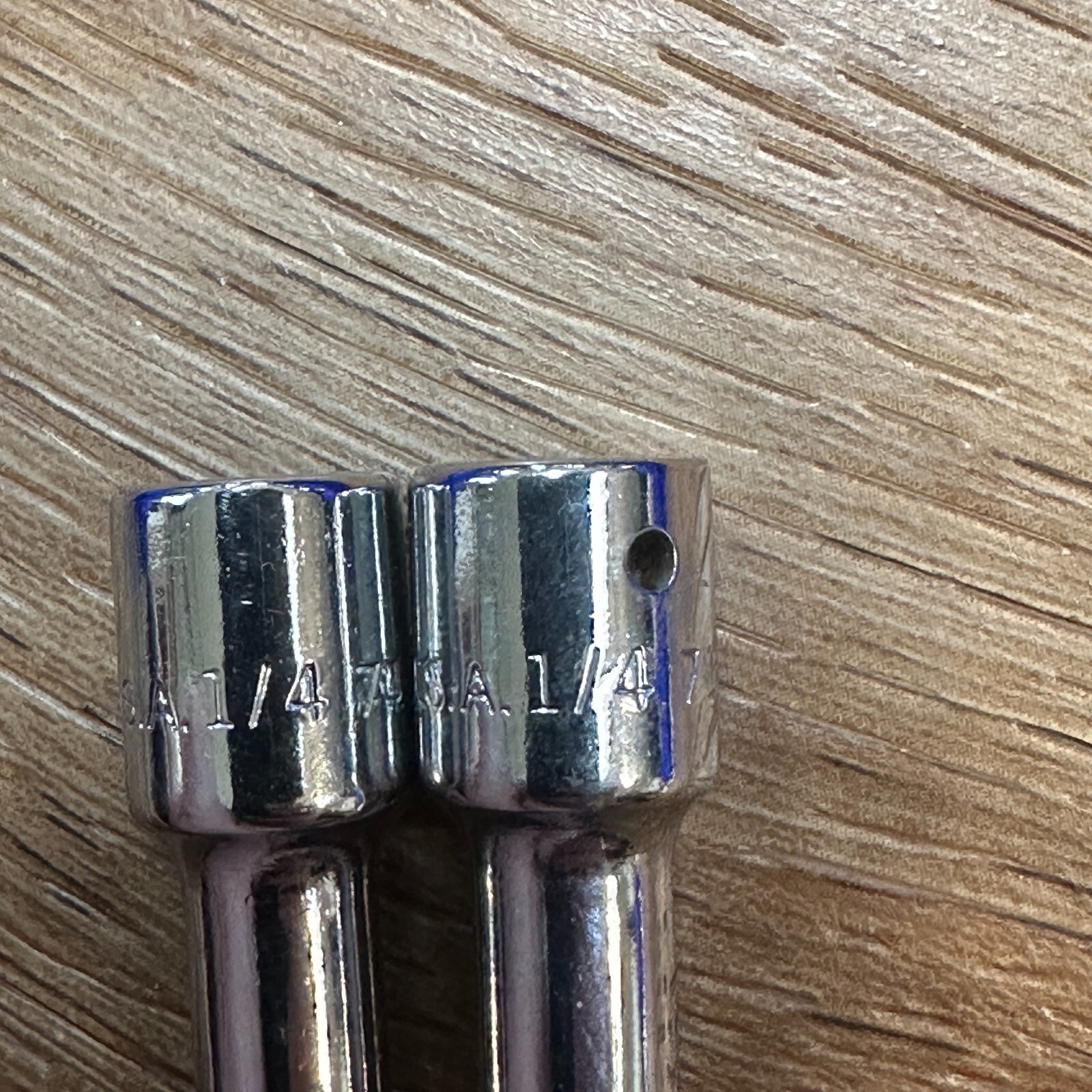 Lof of 2 Easco 711206 USA 1/4″ Drive 6″ Chrome Socket Extension Bar