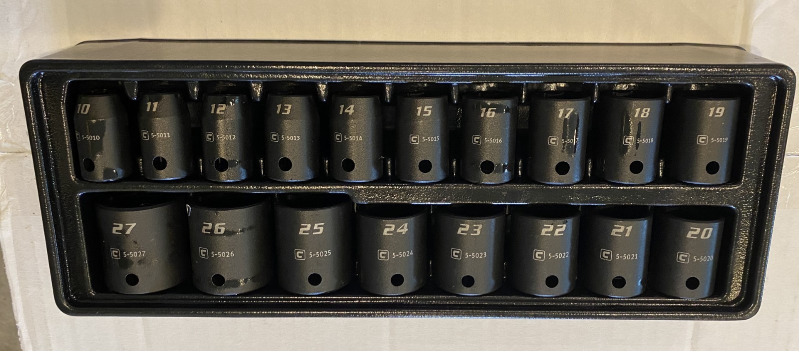 Capri Tools 1/2 in. Drive Shallow Impact Socket Set 10 to 27 mm Metric no skip