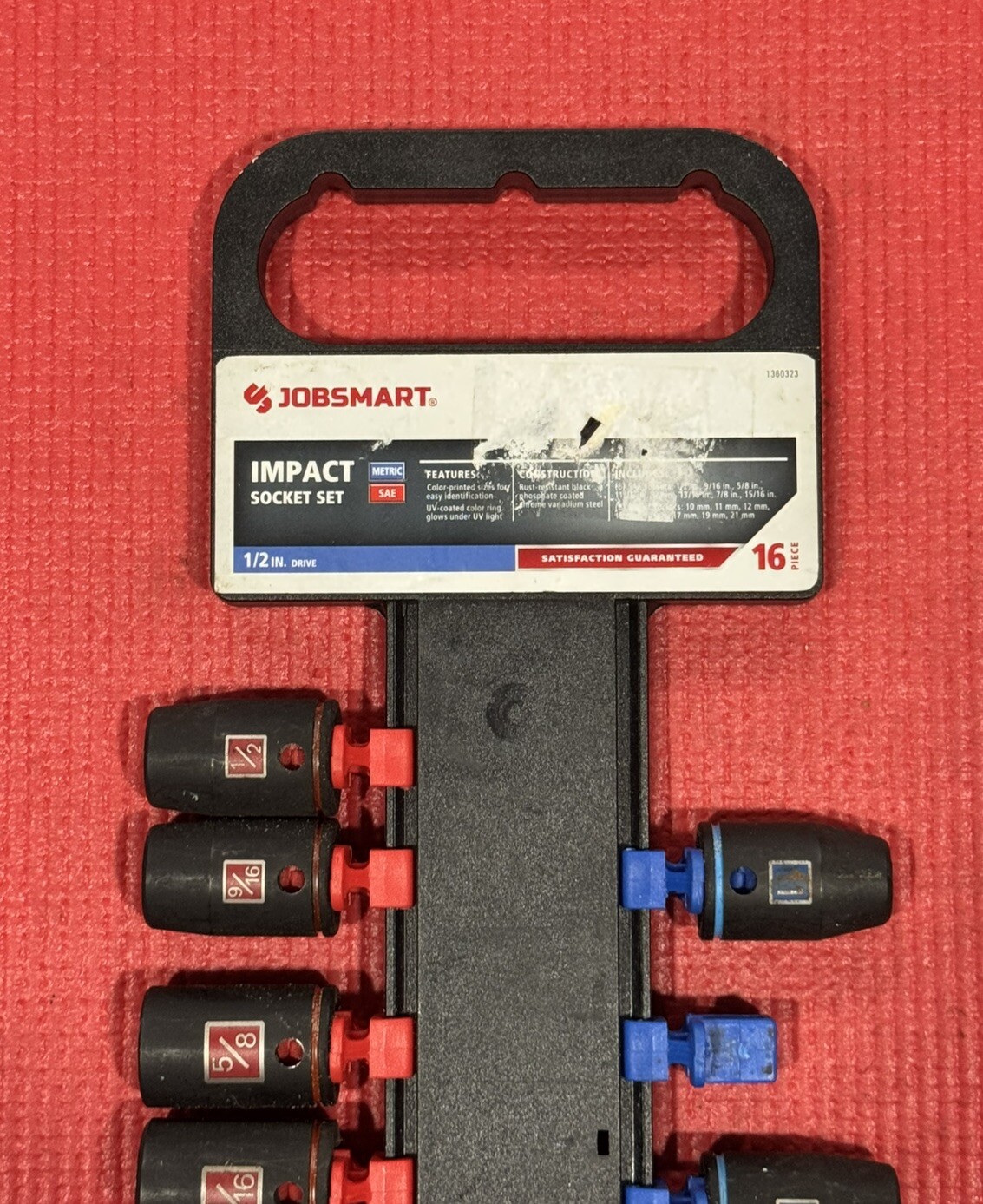 Jobsmart 1360323, 14PC 1/2″ Drive SAE & Metric Shallow Impact Socket Set