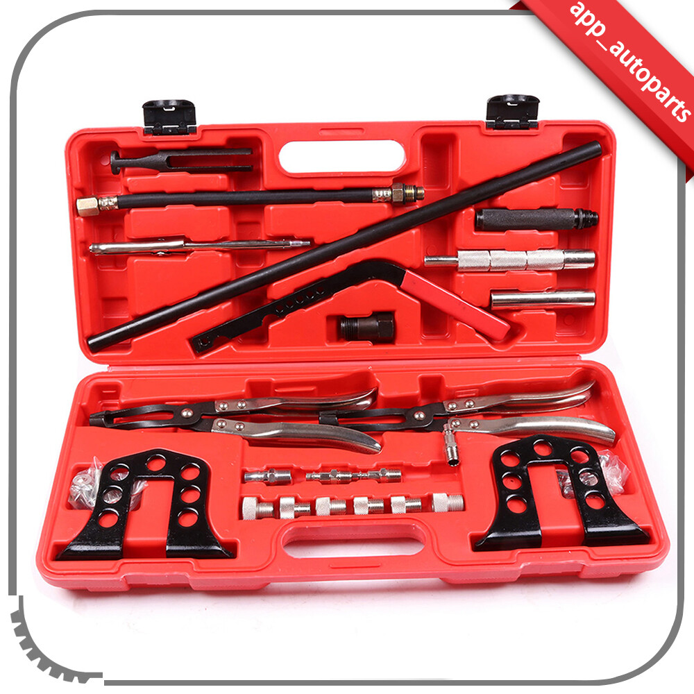 STEEL VALVE SPRING COMPRESSOR STEM SEAL OHV OHC INSTALLER REMOVER TOOL 23PCS SET