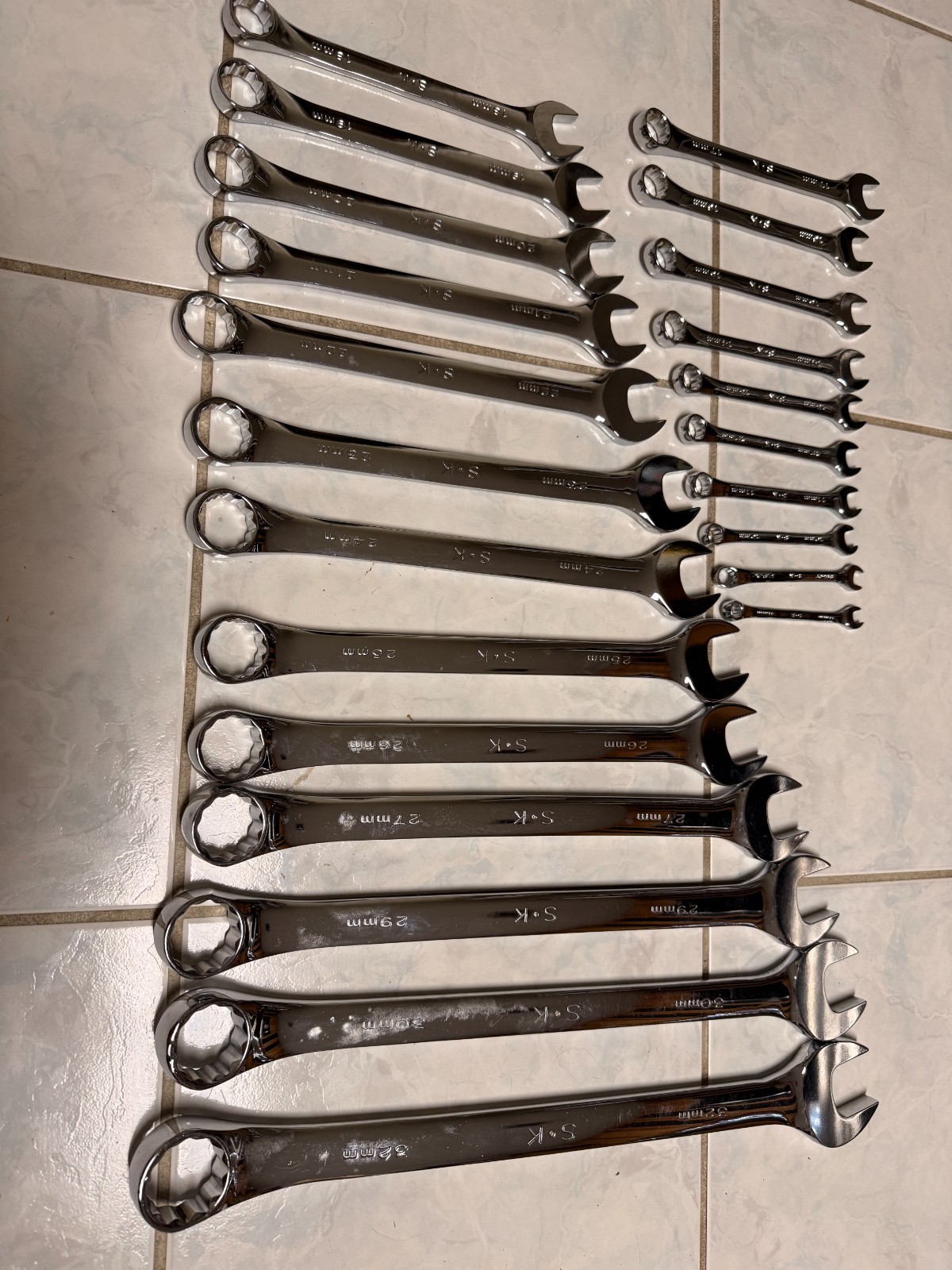 SK SuperKrome SureGrip 22-Piece Metric Wrench Set