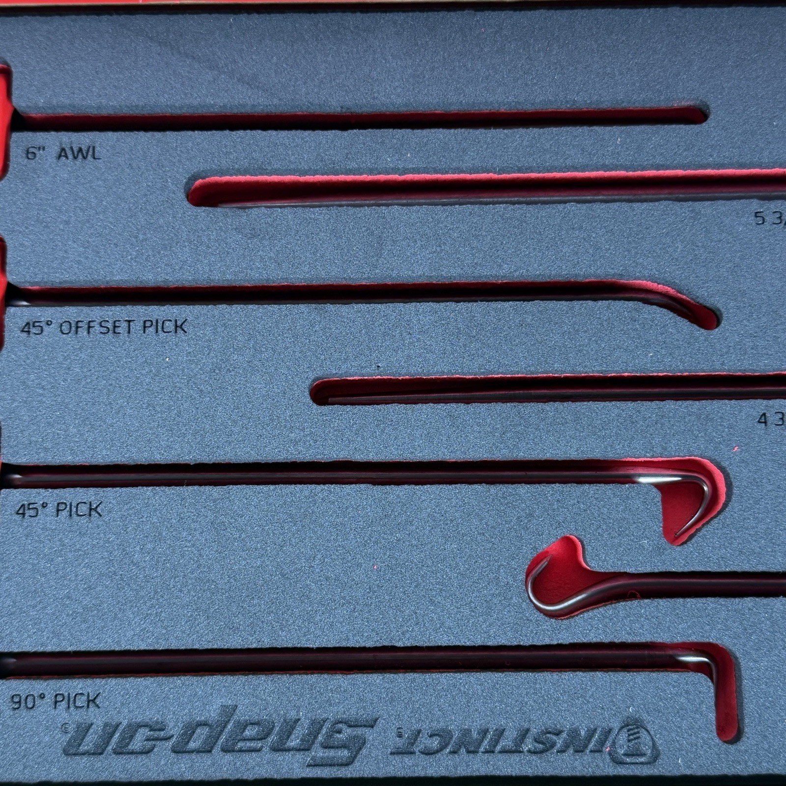 Snap-on 7pc RED Soft Grip Heavy-Duty Foam Pick Set SGLAS01FSETFR *BRAND NEW*