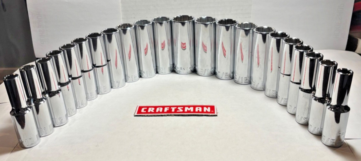 Craftsman 1/2 Drive Deep Sockets MM and SAE(Pick a size)
