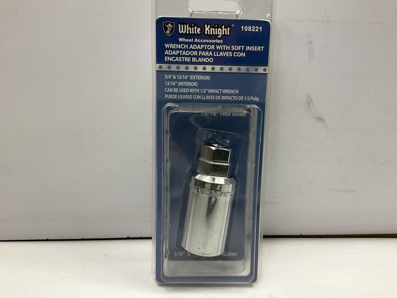 White Knight 108221 Lug Nut Wrench Adapter Soft Insert – 3/4″ & 13/16 (Exterior)