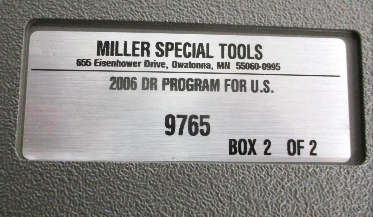 Miller Special Tools Mopar 9765 2006 DR DH Ram Truck Tools BOTH Boxes Complete