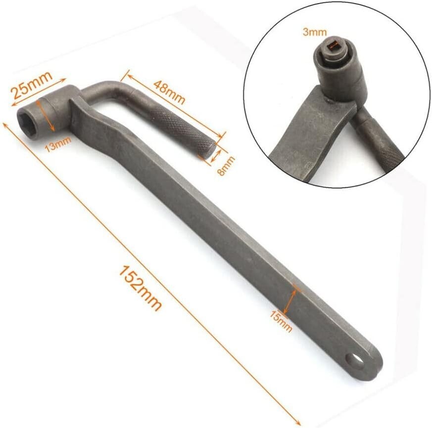 Motorcycle Engine Valve Adjustment Tool Valve Screw Wrench 8-10mm + Feeler Gauge