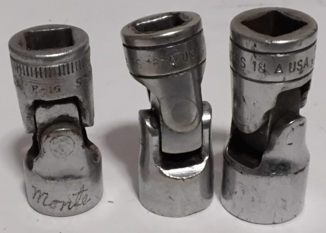 (19) Snap-On Mixed Drive Size Sockets Variety USA 1/4″ 3/8″ 1/2″ 6 & 12 Point