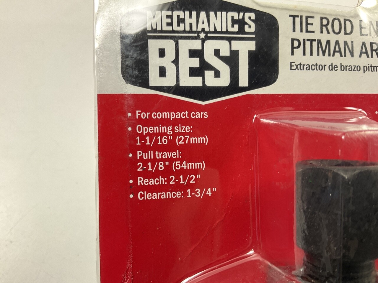 Mechanics Best TR25297 1-1/16 Inch Tie Rod End & Pitman Arm Puller, Drop Forged