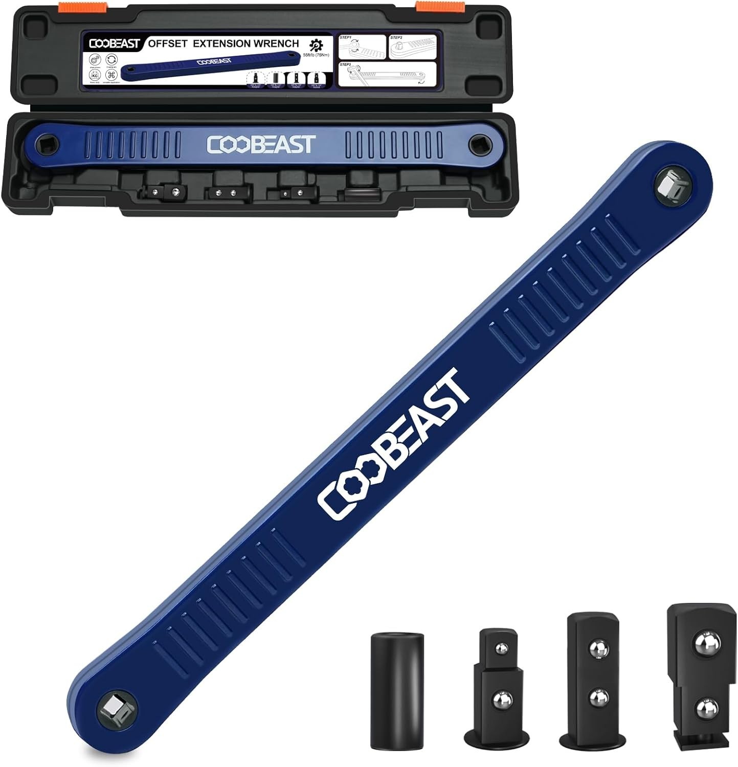 Versatile Universal Wrench Extender with Multiple Drive Adapters – 13.4″ Long