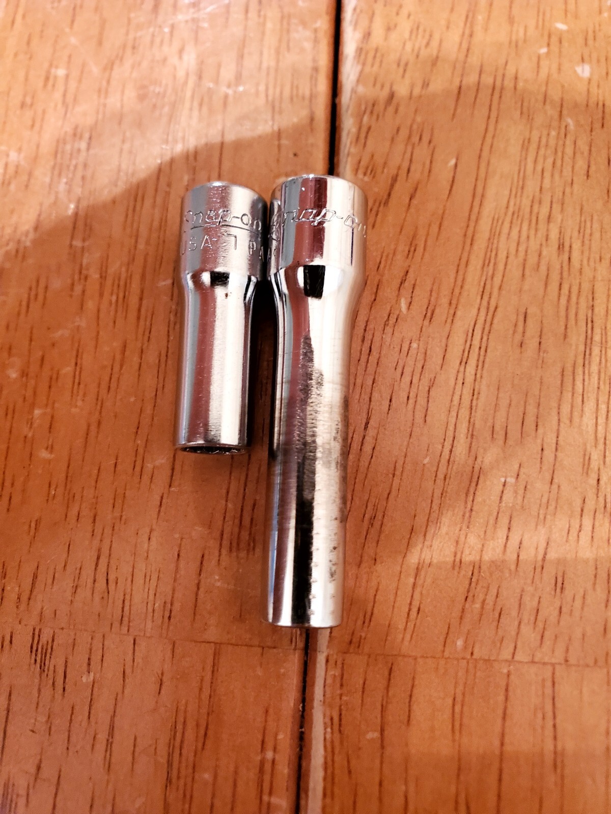 Snap On 1/4 Drive 1/4 12PT Semi Deep/Deep Sockets Lot Of 2