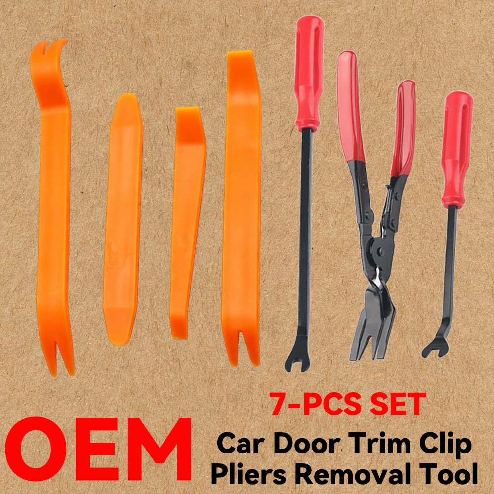 7PCS Car Trim Clip Upholstery Removal Tool Door Panel Fastener Pin Pliers Puller