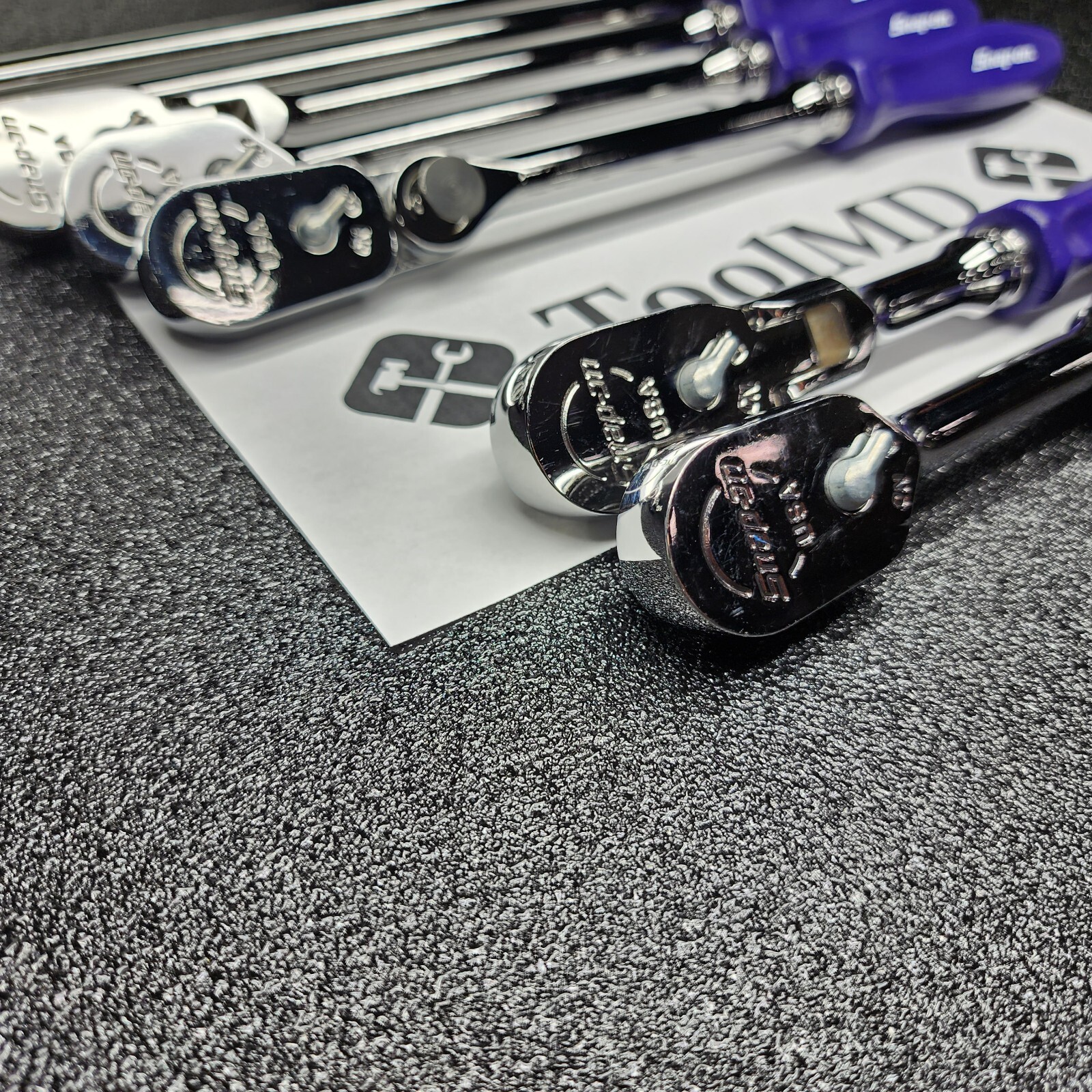 Snap-on Tools NEW 7pc DARK PURPLE Hard Handle 3/8″ Drive Fixed Flex Ratchet Set