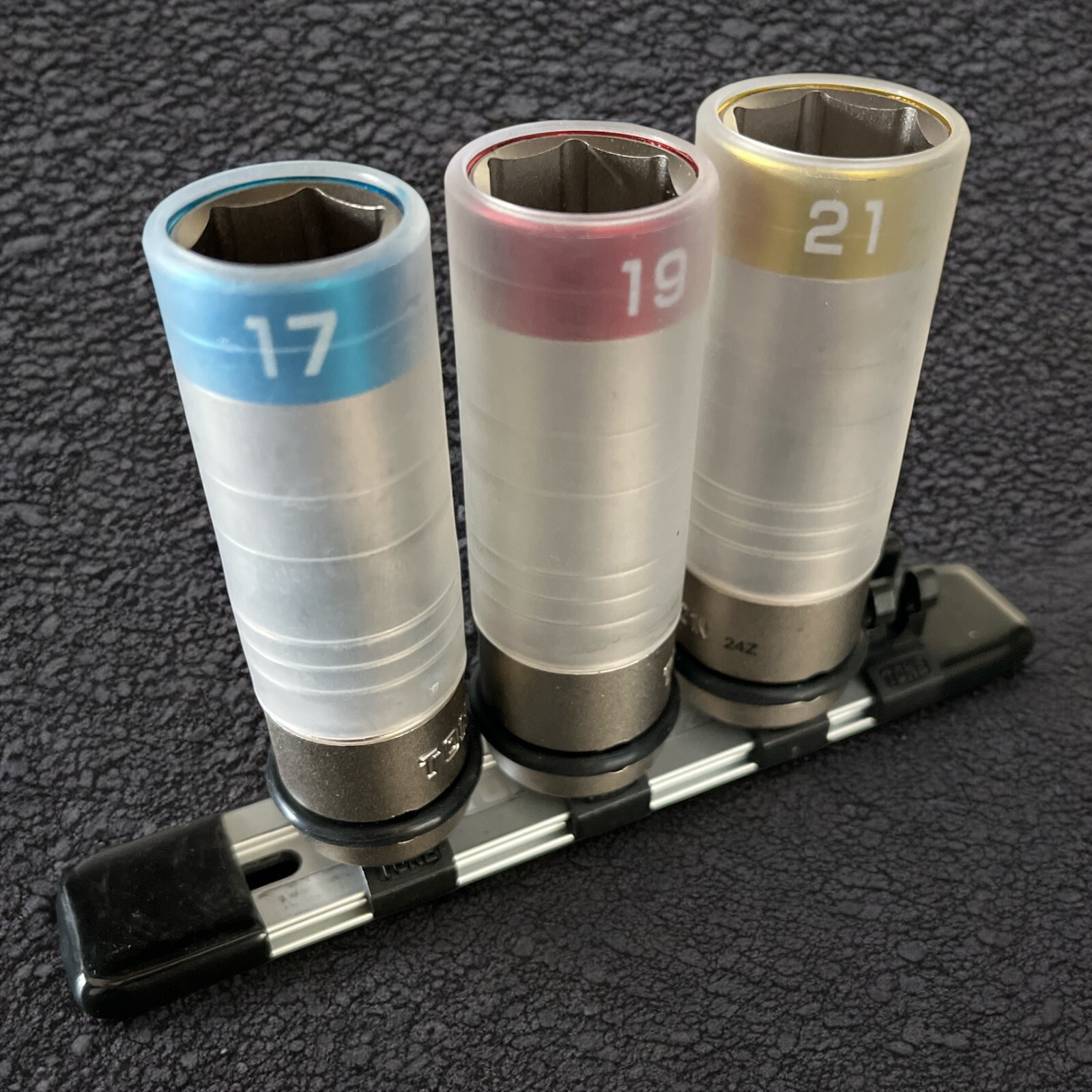 Tone HAP403N Lug Nut wheel Socket Set | Thin wall, sleeve, 17mm, 19mm, 21mm