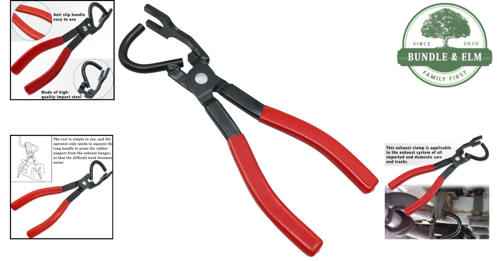 Exhaust Hanger Removal Pliers for All Automotive and Truck Rubber Hangars