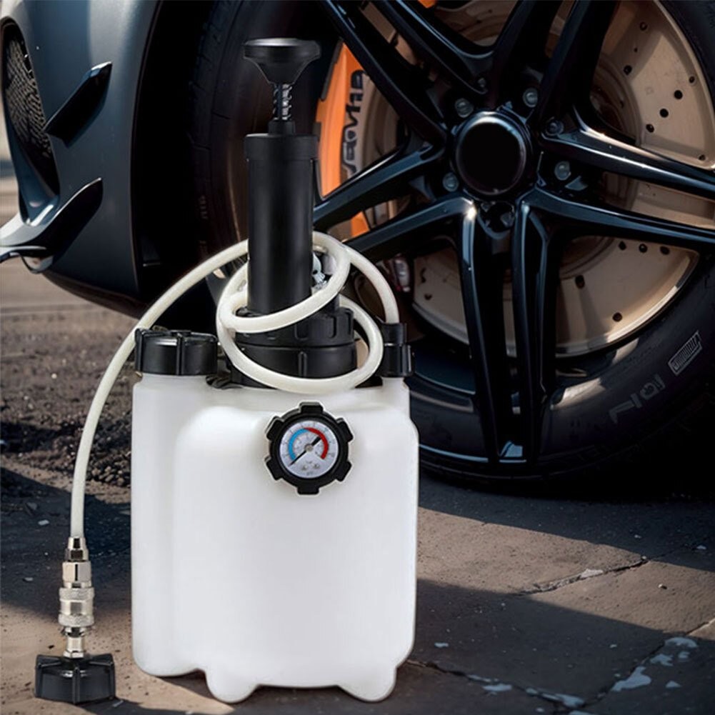 Transmission Oil Filling System Fluid Pump Manual Tool With 8pc ATF Adaptors 3L