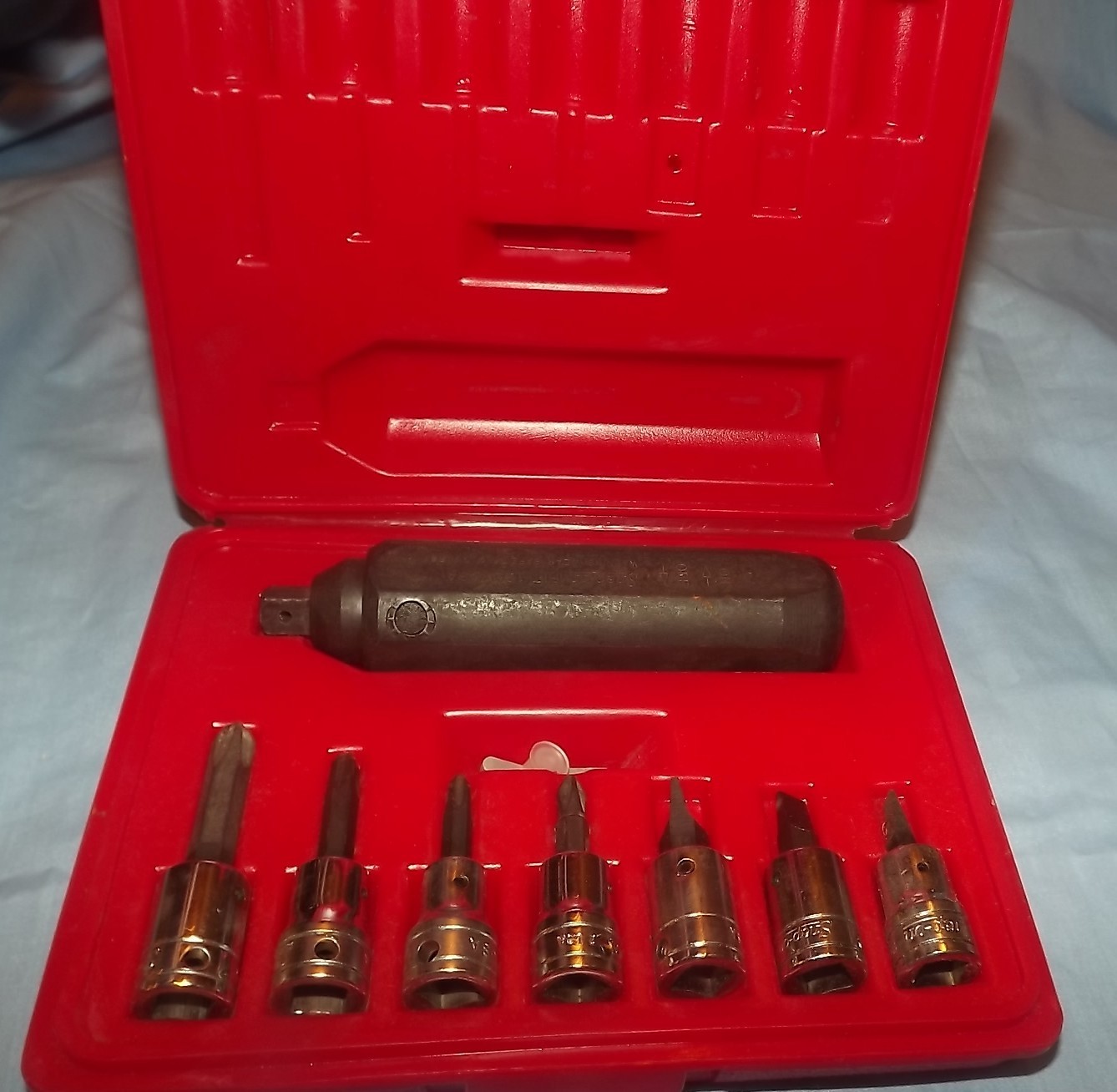 Vintage Snap On 8Pc Impact Driver set 208 PIT