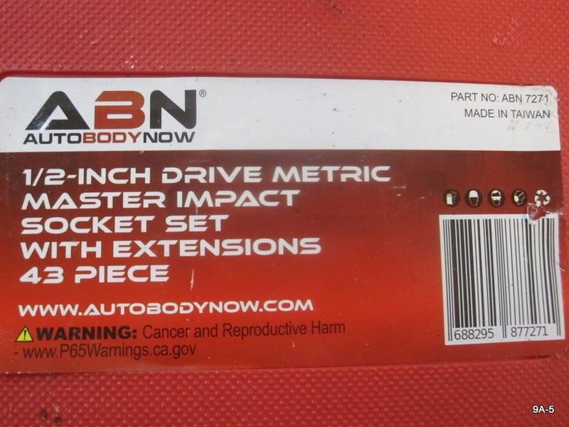 ABN 7271 Metric Impact Socket Set 23-Piece 1/2″ Drive