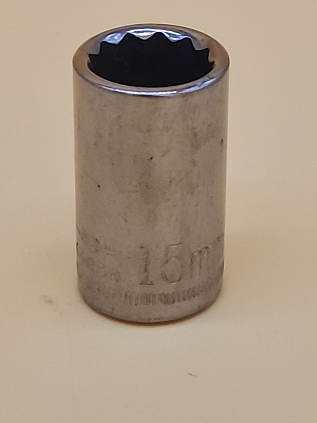 Craftsman Vintage Tools 1/2″ Drive 15MM 12 Pt Shallow Socket Metric G2 44236 USA