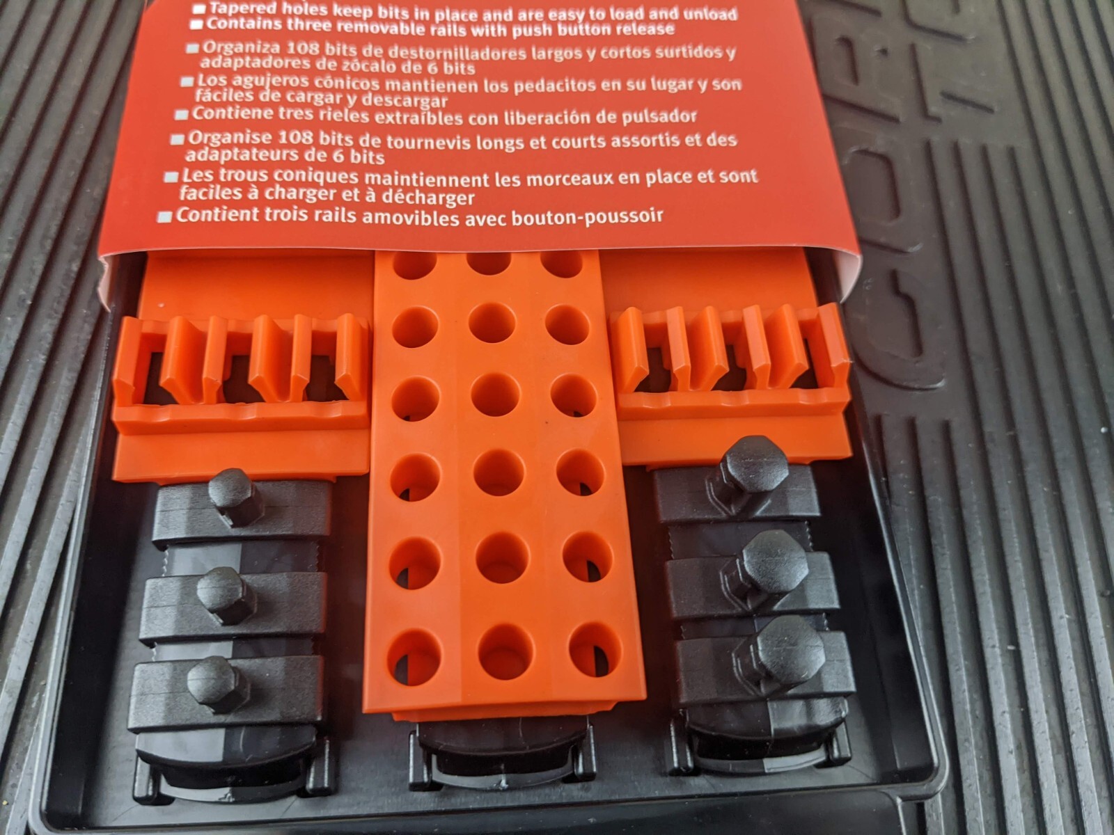 #at128 NEW Snap On 3 Row 108 Tool Bit Boss KABITR3L13OR In Orange