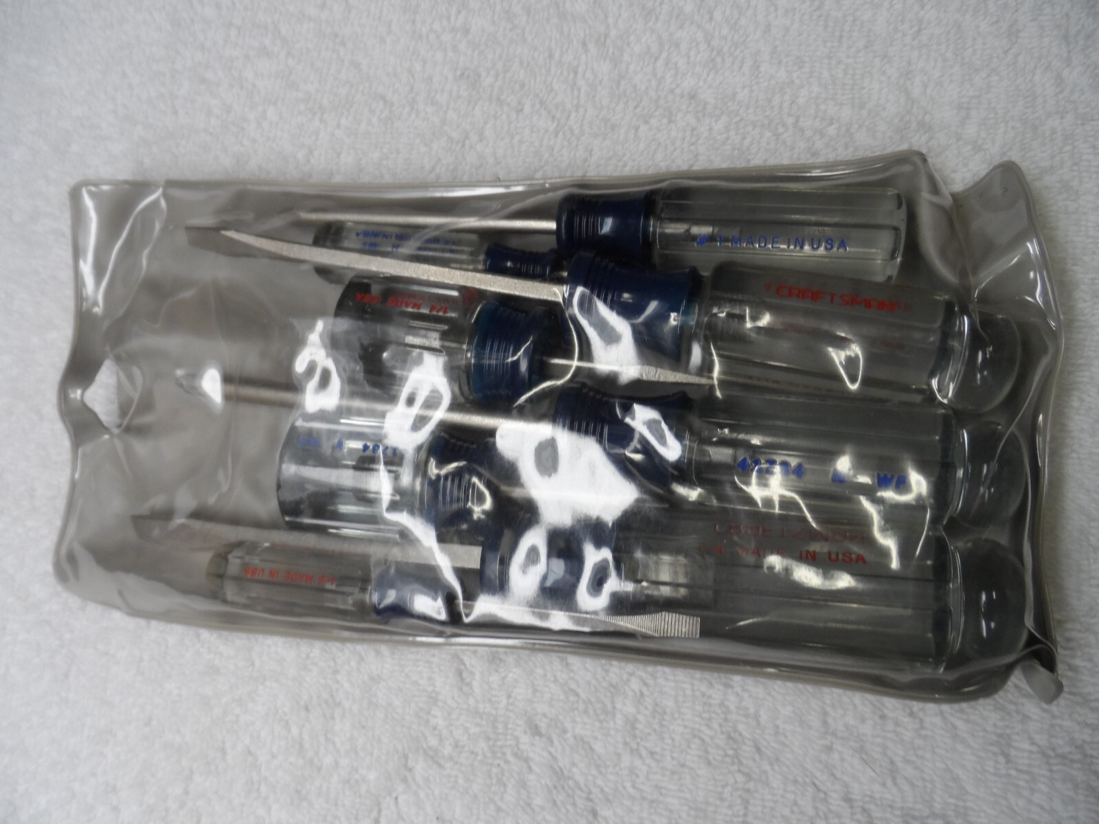 Craftsman Phillips Slotted Screwdriver Set, NOS USA (8 pcs in bag) – PN 41507