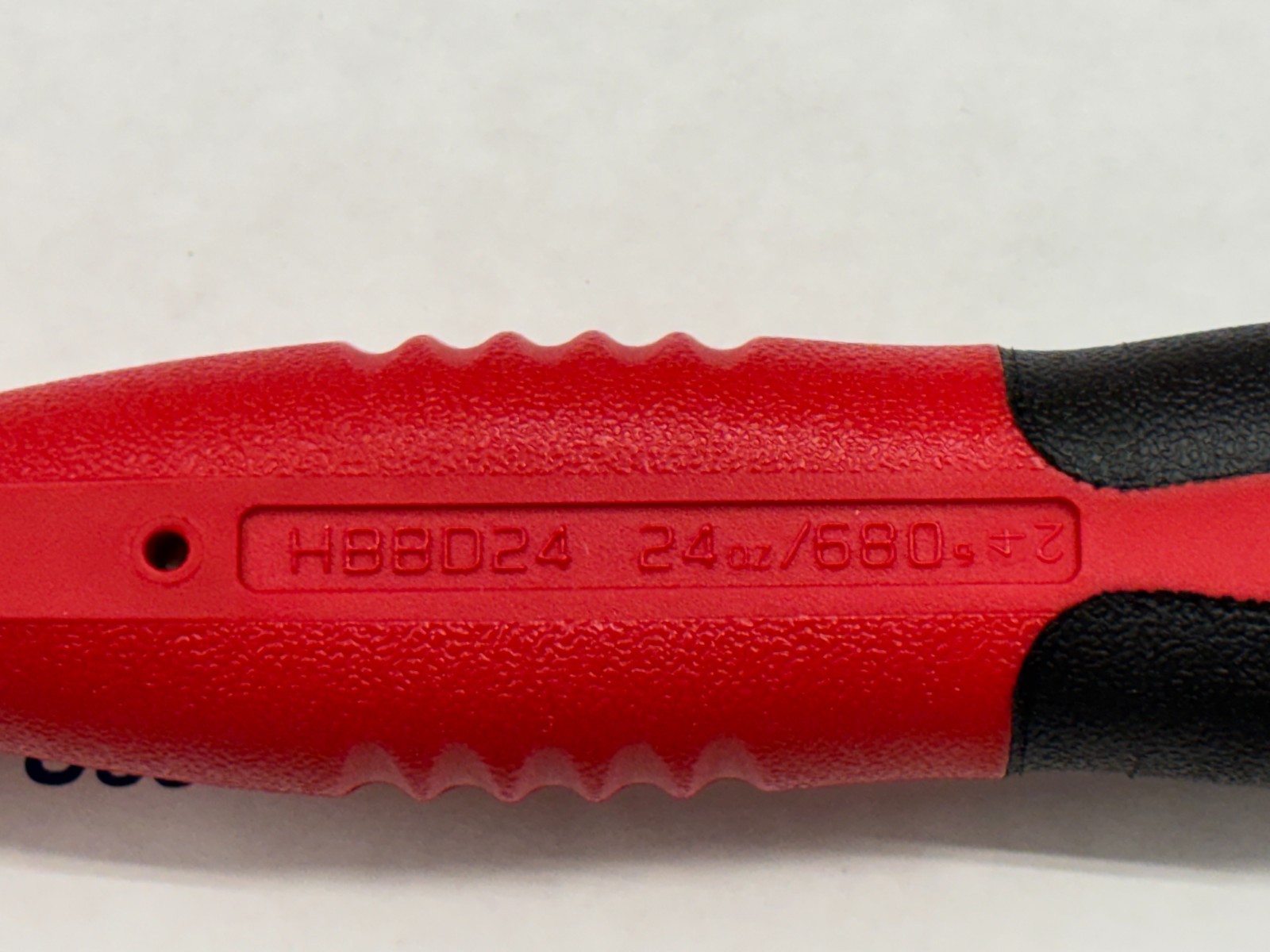 Brand New Snap-on Ball Peen 24oz RED Soft Grip Dead Blow Hammer HBBD24