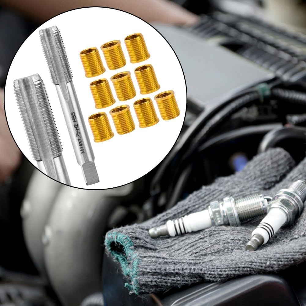 12Mm X 1.25 Helicoil Kit, m12x1.25 Spark Plug Thread Repair kit 10 Insert m…