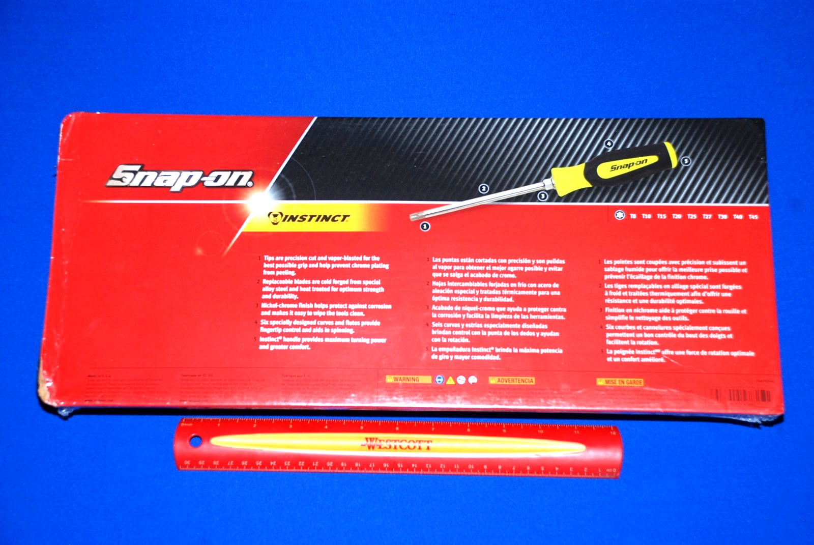 Snap-on NEW 9 Piece TORX Instinct Hi-Viz Yellow Soft Grip Screwdriver Set T8-T45