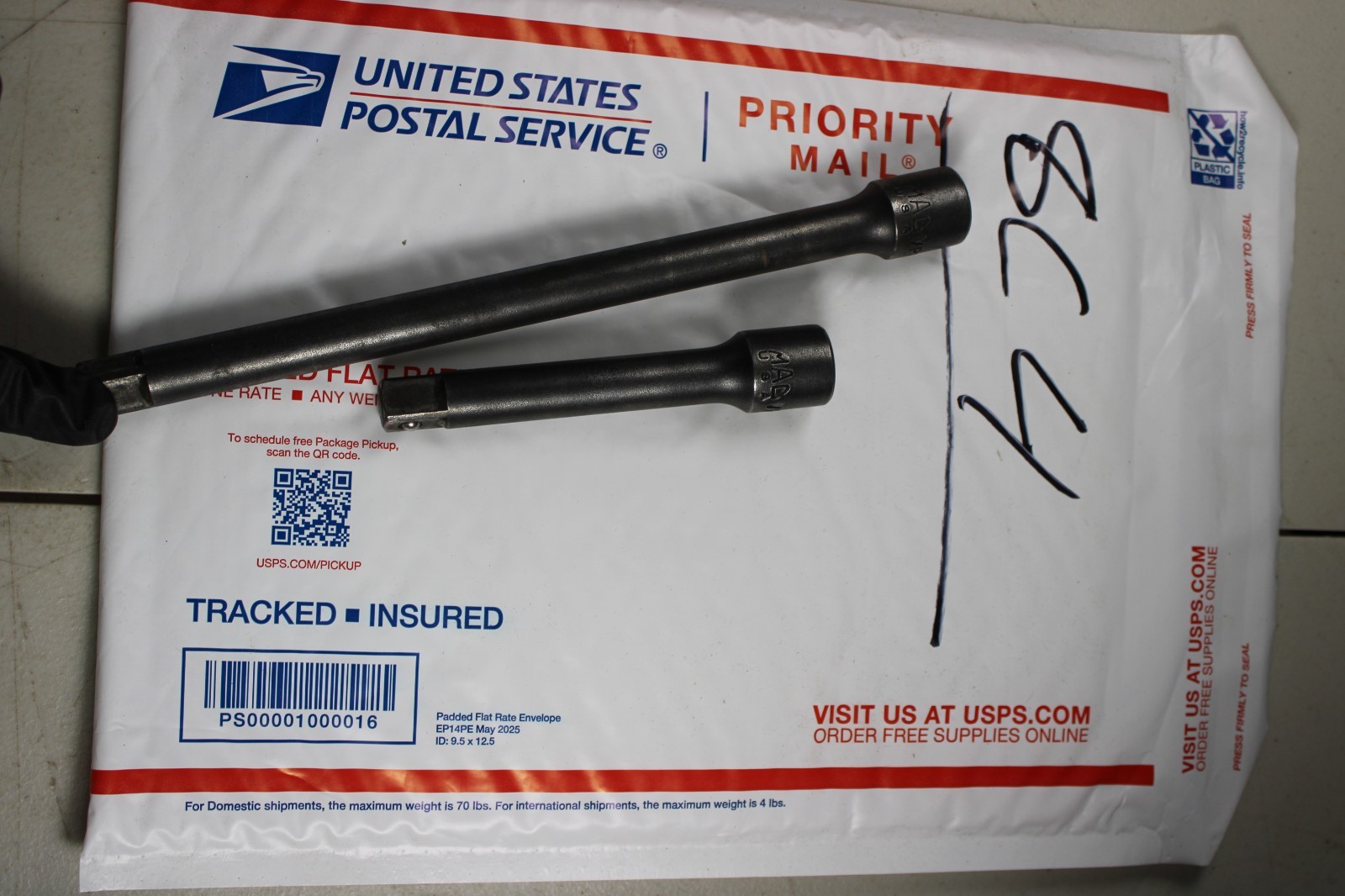 MAC TOOL VP10EB 1/2″ extension black 10″ long VP5EB 5″in long