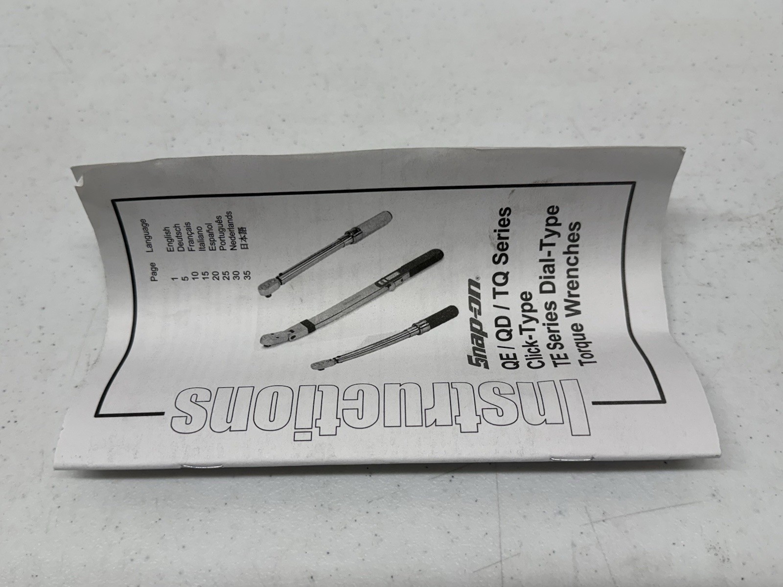 Snap On 3/8” Dr RED Adjustable Click Type Torque Wrench #QE2R100R