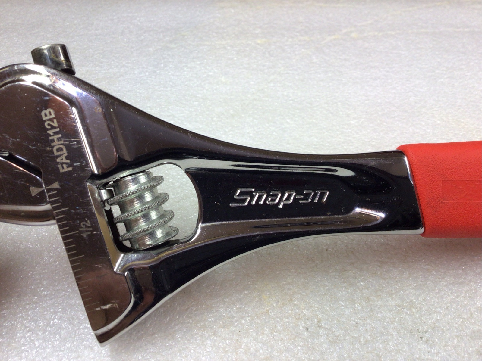 Snap On FADH12B – Flank Drive+ Adj. Wrench, 12” or 300mm, Red Soft Grip-USA-NICE
