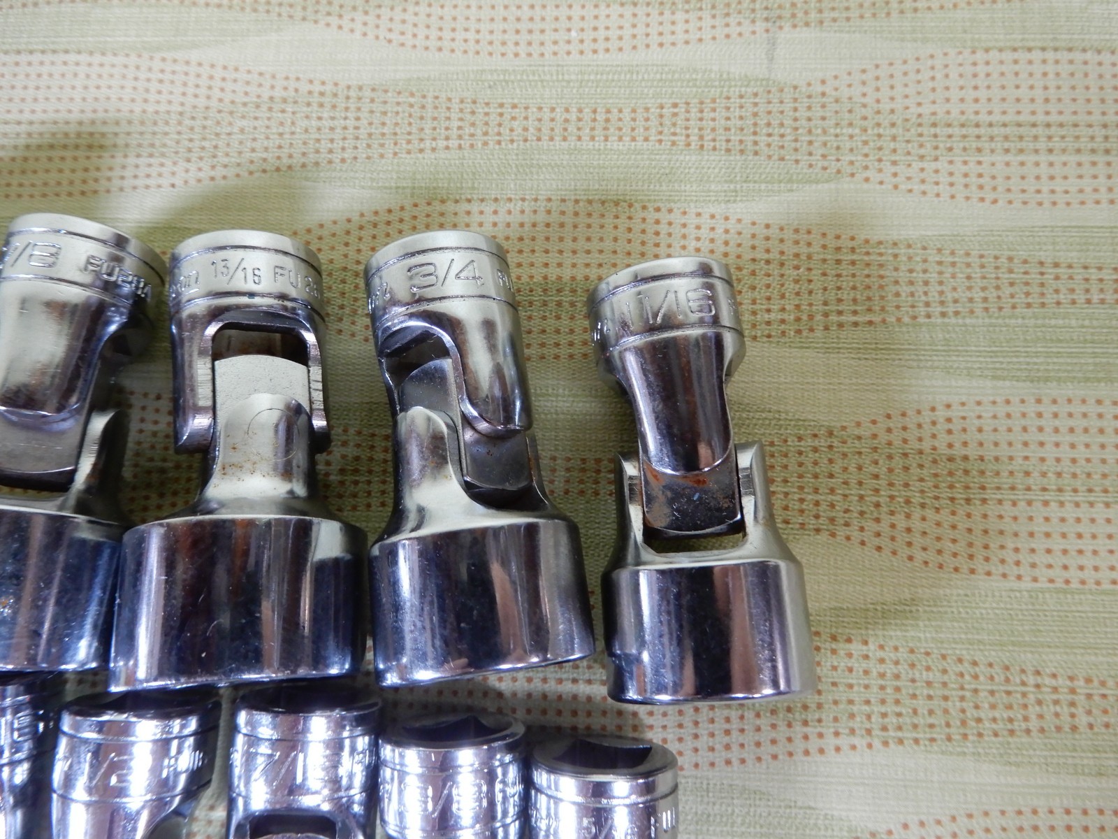 Snap-On Swivel End Socket Set 3/8 Drive 11 Pieces Great Condition VX