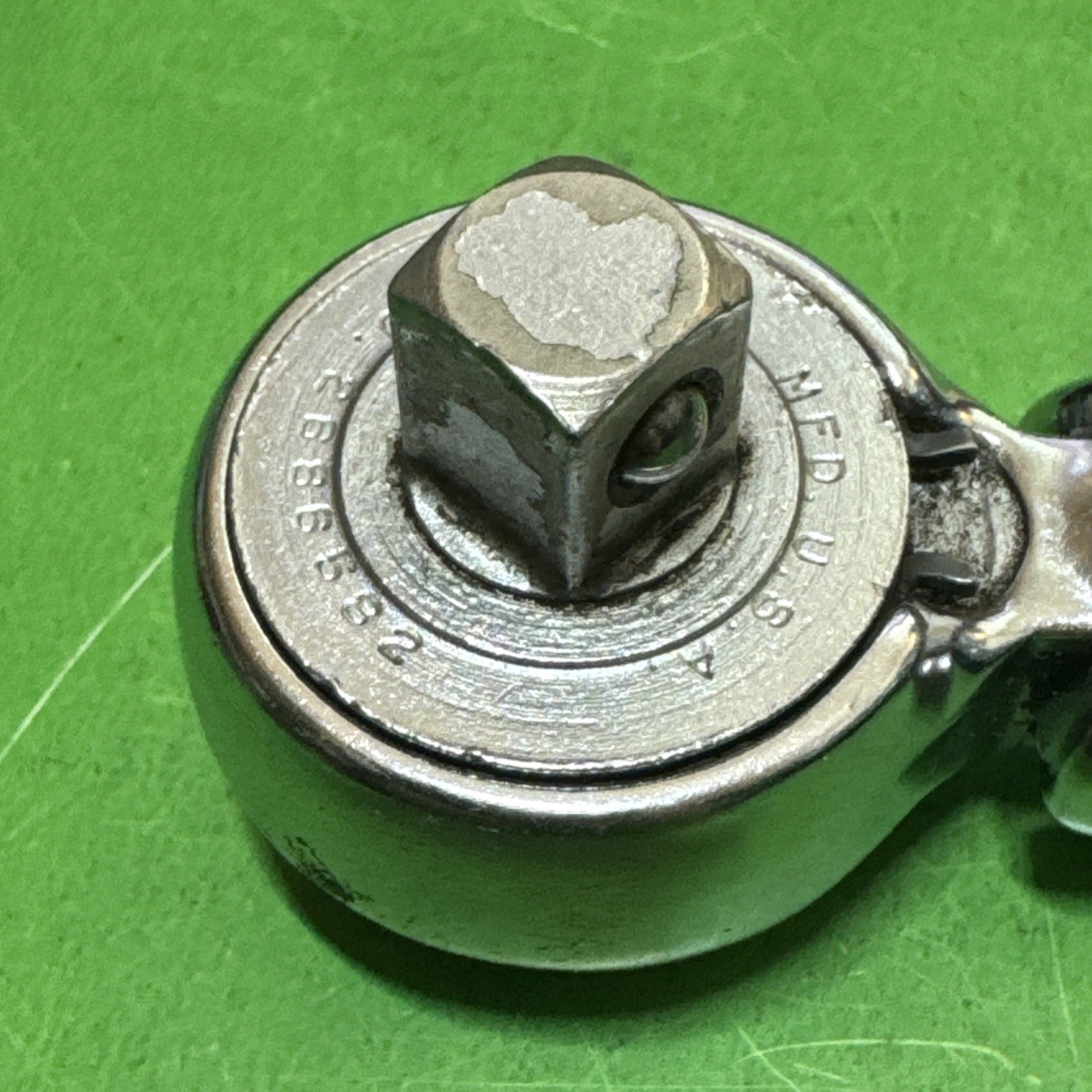 Rare Vintage Indestro Super USA 3/8″ Drive Flex Head Reversible Ratchet MPN 2736