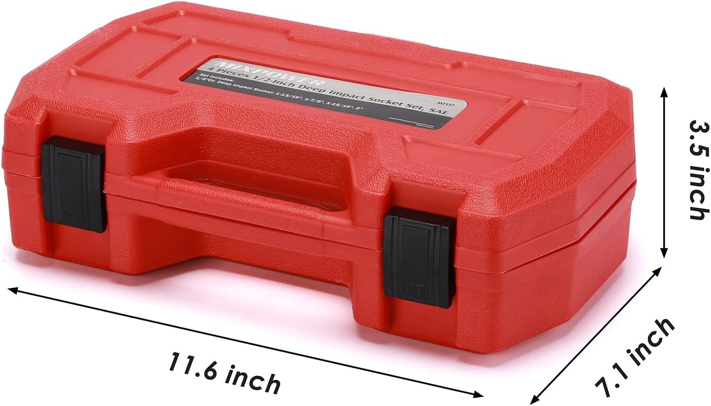 1/2-Inch Drive Nutsetter Impact Socket Set – Cr-Mo with 4 Sizes Included