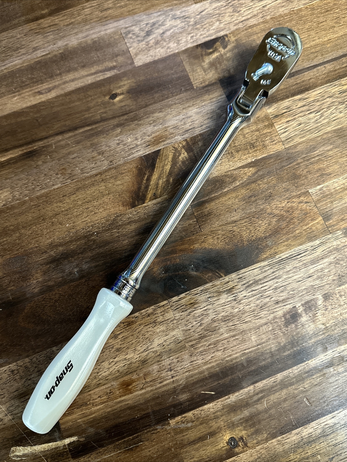 *RARE* NEW Snap On 3/8″ FHLFD80 PEARL WHITE Handle Ratchet FREE PRIORITY SHIPPIN