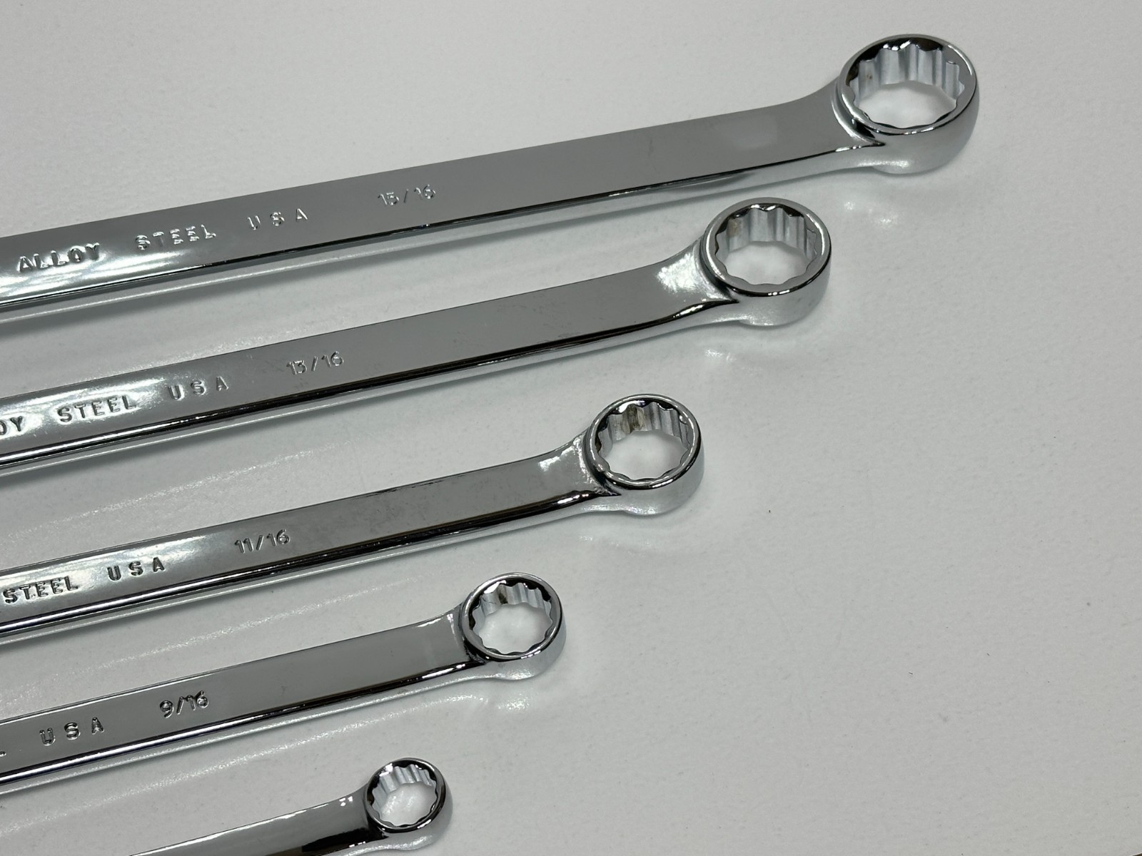 Blackhawk Tools USA 6pc SAE 5/16-1” BWS LONG Polished Double Box End Wrench Set