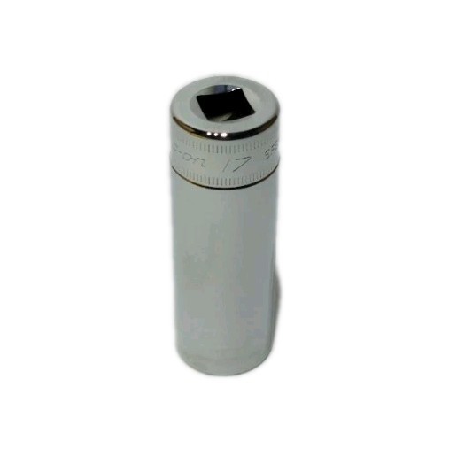 Snap-on Tools NEW USA 3/8″ Drive Deep Chrome 6 Point 17mm Socket SFSM17