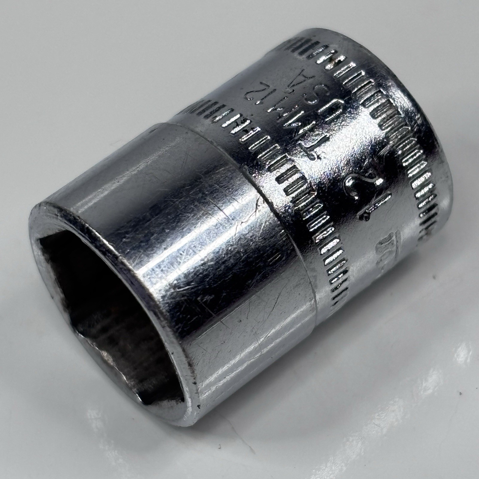 Snap On Tools TMM12 1/4 Dr 6Pt Metric 12mm Flank Dr Shallow Socket USA VTG 1980