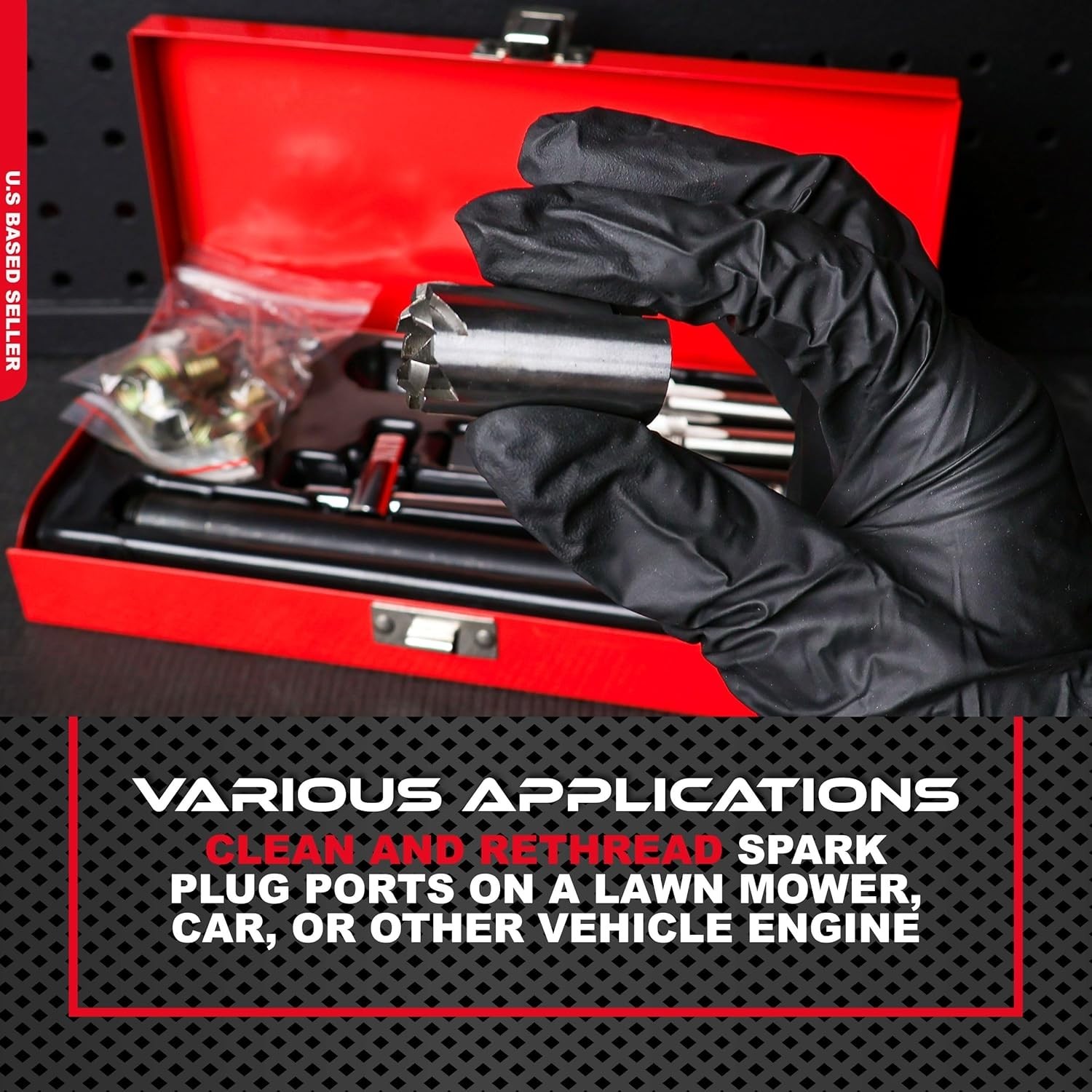 High-Speed Steel Rethreading Tool Set for Spark Plugs