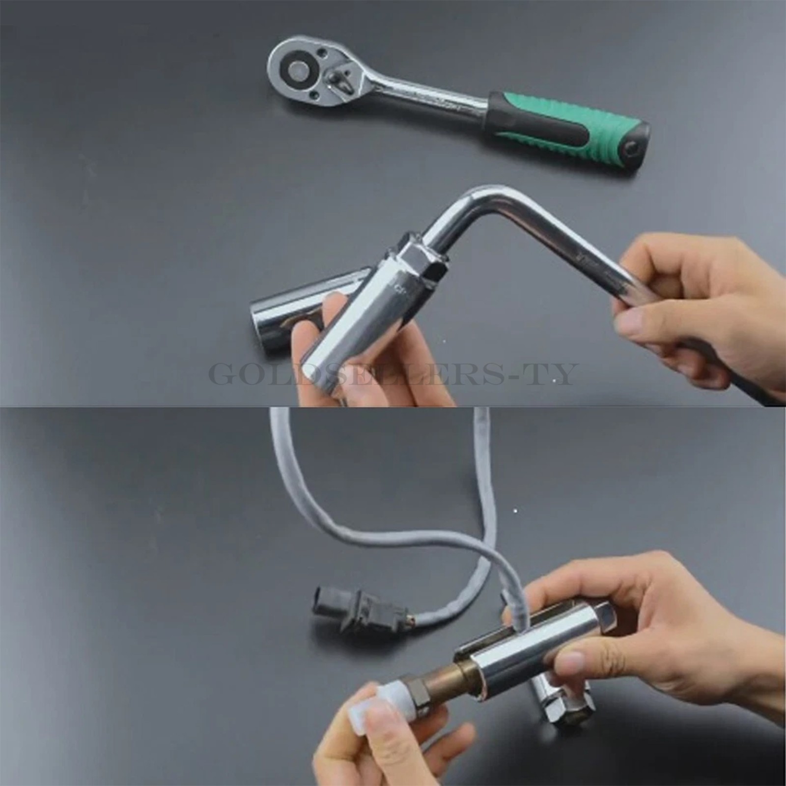 7/8» 22mm O2 Oxygen Sensor Removal Tool Socket Side Wire Cutout 1/2″ Drive