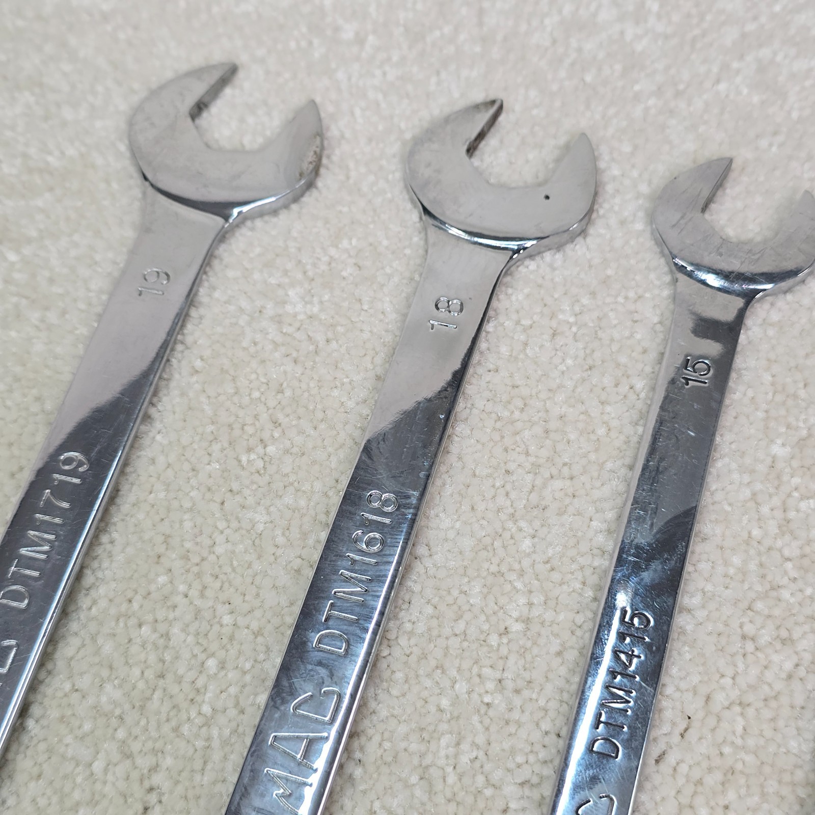 Mac Tools 5pc Metric Open End Tappet Wrench Set 10mm-19mm Thin Beam DTM50K Tray
